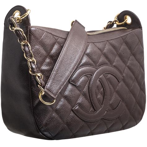 Vintage Chanel Brown Caviar Quilted Leather Handbag - Shop Jewelry ...