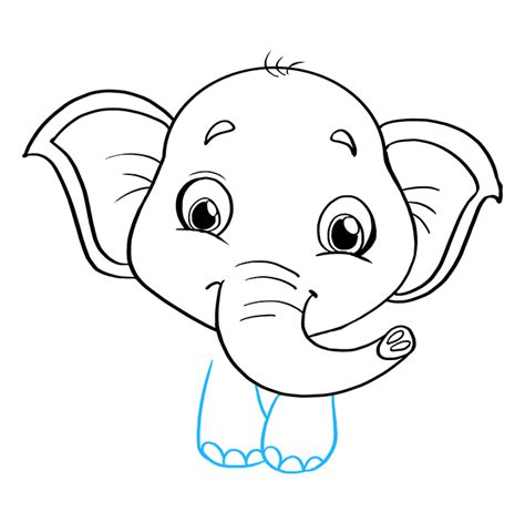 How To Draw An Elephant Face For Kids - How to draw animals for kids.