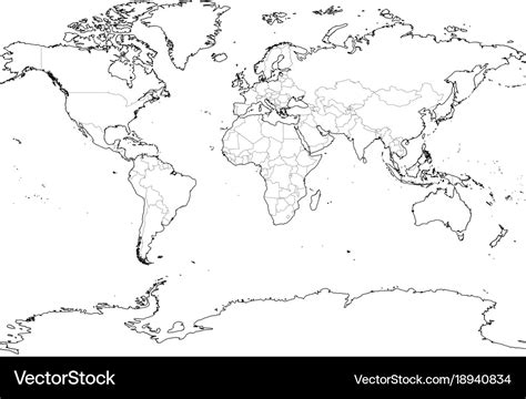 World Map With Country Borders