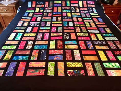 Batik Quilt Top With Bold Multi-Color Batiks Ready to Quilt | Etsy ...