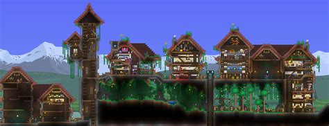 Pre-hardmode NPC town WIP : r/Terraria