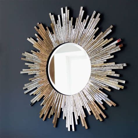 Large Burnished Sunburst Mirror By The Forest & Co | Sunburst mirror ...