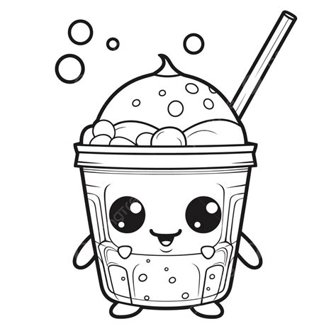 Cute Boba Coloring Pages - Free Printable Templates