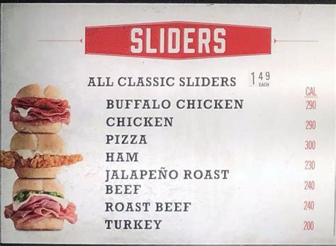 Arby’s menu – SLC menu