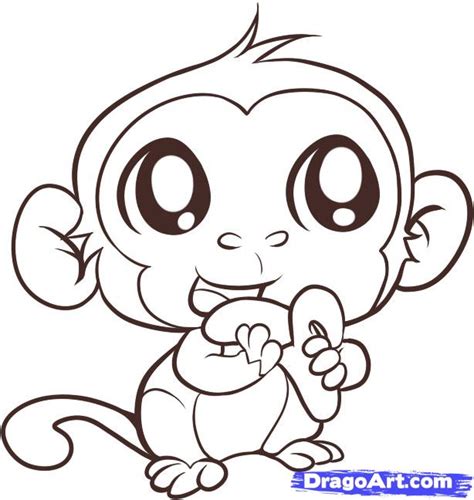 Monkey Drawing Step By Step