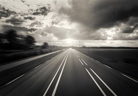 Car Highway at sunset. stock photo. Image of journey - 82082486