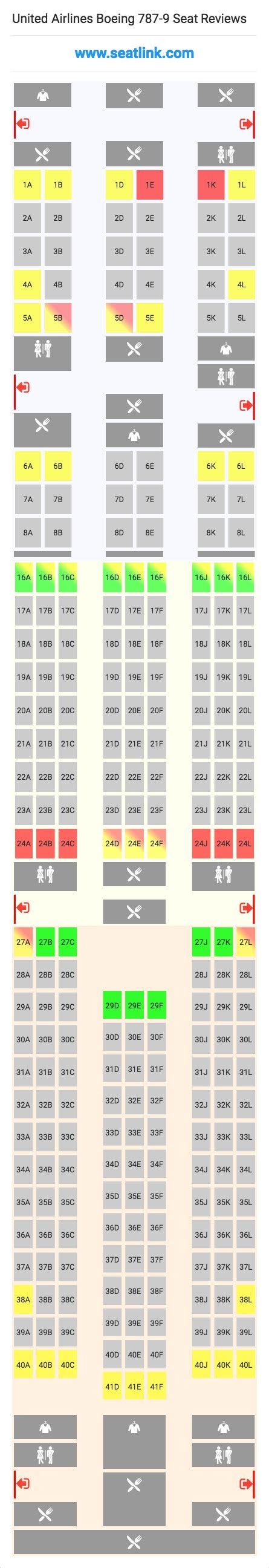 United Airlines Boeing 787-9 (789) Seat Map | Airlines, American ...