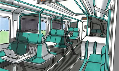 Futuristic Train Interior