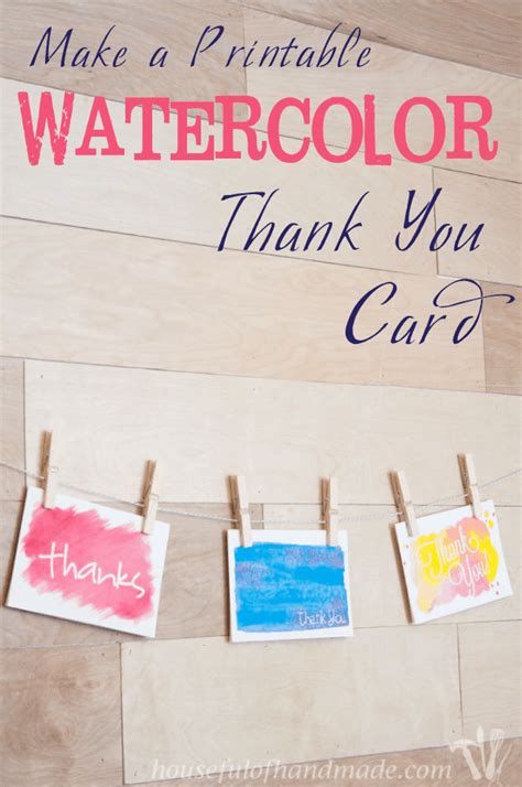 Watercolor Thank You Cards - Houseful of Handmade