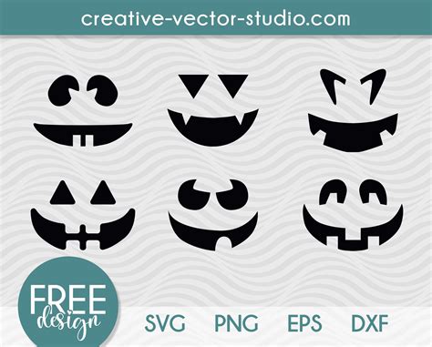 Free Jack O Lantern Faces SVG | Creative Vector Studio