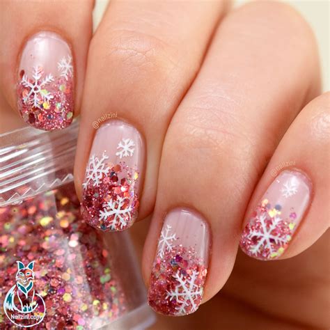 Glitter Gradient Snowflake Nail Art -- Born Pretty Review -- | Nailzini ...