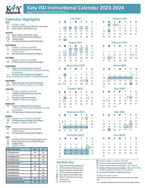 Katy ISD Approves 2024-2025Â Instructional Calendar