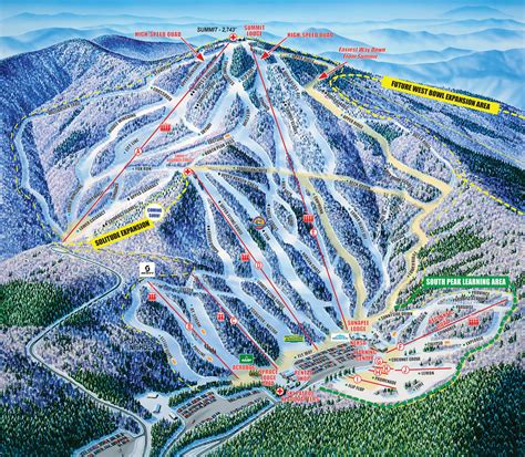 Mount Sunapee - Plan des pistes de ski Mount Sunapee