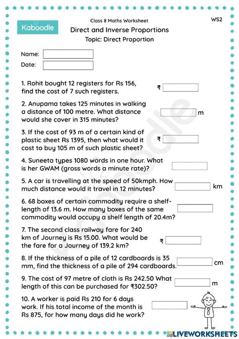 Direct and Inverse Proportion GCSE Questions | GCSE Revision Questions ...