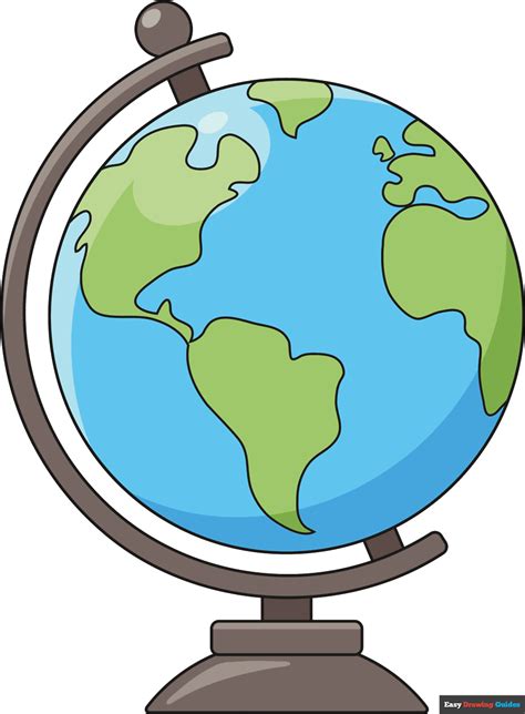 How to Draw an Easy Globe - Really Easy Drawing Guides