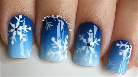 Snowflake Nail Art Tutorial - YouTube