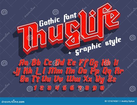 Thug Life - Decorative Font With Graphic Style Cartoon Vector ...