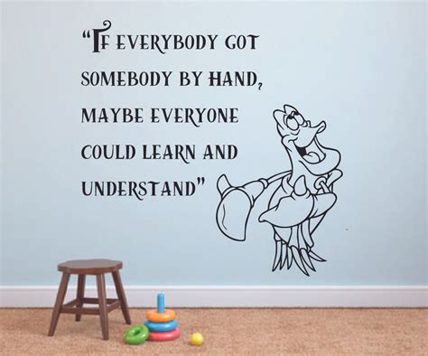 Little Mermaid Sebastian Crab Quote Disney Cartoon Quotes Wall Sticker ...