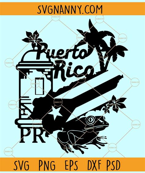 Puerto Rico Svg, Palm trees svg, Frog svg, Taino Svg, Puerto Rico ...