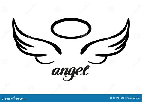 Silhouette Wings. Vector Illustration On White Background. Black ...