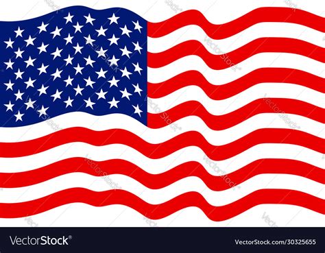 High resolution american flag waving usa Vector Image