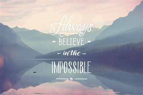 The Impossible' Inspirational Quote Wallpaper Mural | Hovia | Wallpaper ...