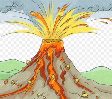 Volcano Eruption Drawing Easy Vector Drawing Volcano Eruptingvolcano ...