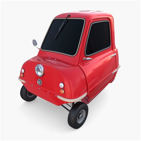 Peel P50 Red with Chassis - 3D Model by dragosburian