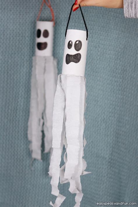 Ghost Windsock Toilet Paper Roll Craft | Manualidades, Cosas de ...