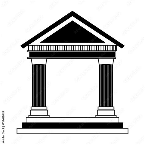 building roman columns icon vector illustration design Stock Vector ...