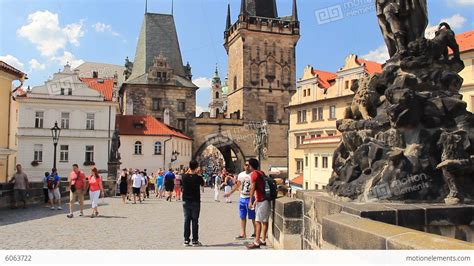 Prague, Czech Republic. Summer On The Charles Brid Stock video footage ...