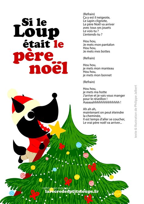 Si le loup était le père Noël paroles de la chanson de noël