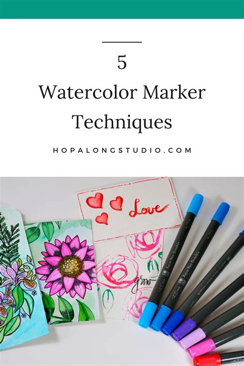 5 Watercolor Marker Techniques | Pen and watercolor, Markers, Marker art