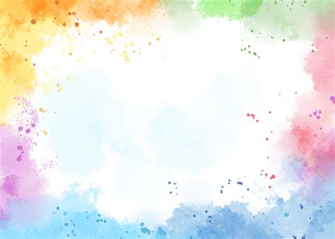 Colored Watercolor Splash Border Background, Wallpaper, Color ...