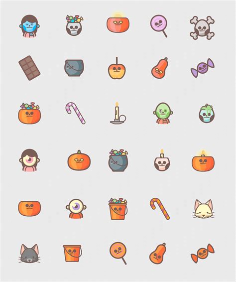 Halloween Icons Pack – 30 Cute Assets | Bypeople