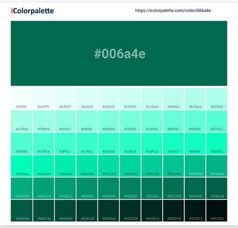 Bottle Green Color | 006a4e information | Hsl | Rgb | Pantone