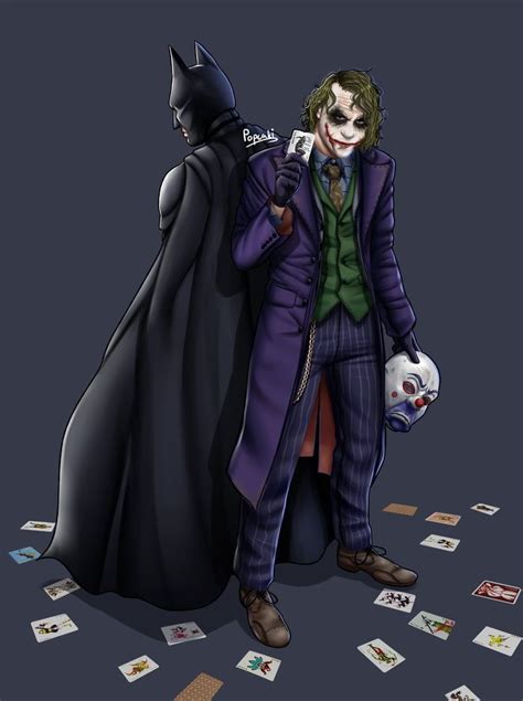 Batman and The Joker - The Dark Knight - Superhero | Batman comic cover ...