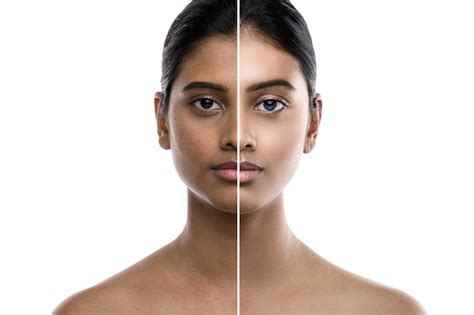 Premium Photo | Transformation of young Indian woman. Result of plastic ...