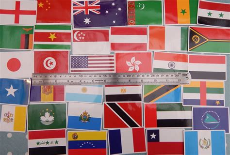 Flags of the World Travel Stickers Assorted Pack of 105 | Etsy