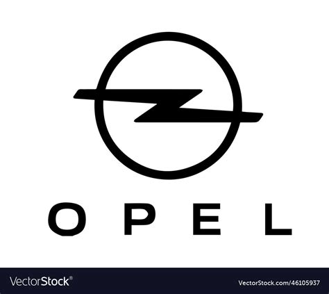 Opel brand logo car symbol with name black Vector Image