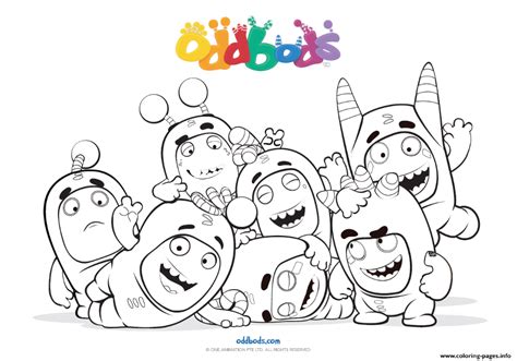 Print oddbods fun time kids coloring pages | Kids coloring books ...