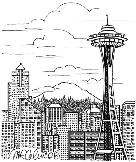 Elevate the Everyday Blog | Melissa Colson | Seattle skyline painting ...