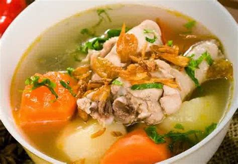 Resep Membuat Sop Ayam Sayuran Bening Gurih Enak Spesial | Resep ...