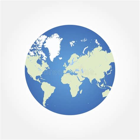 Round Globe World Map. Flat Illustration EPS 10 Stock Illustration ...