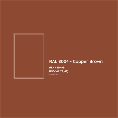 About RAL 8004 - Copper Brown Color - Color codes, similar colors and ...