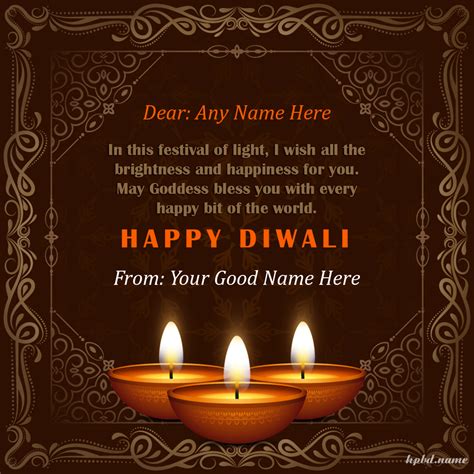 Customize Your Own Diwali Greeting Card With Name