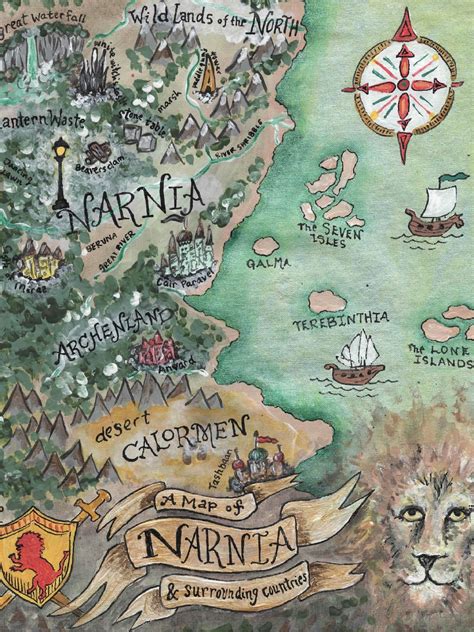 Narnia Map ART PRINT • Sweet Sequels | Map of narnia, Narnia ...