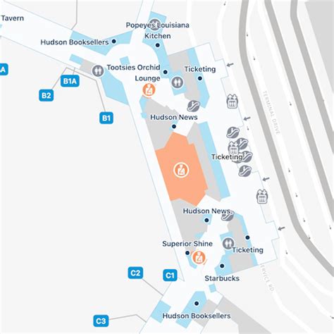 Bna Nashville Airport Terminal Map