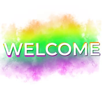 Abstract Rainbow Colored Welcome Vector Banner, Abstract, Welcome ...