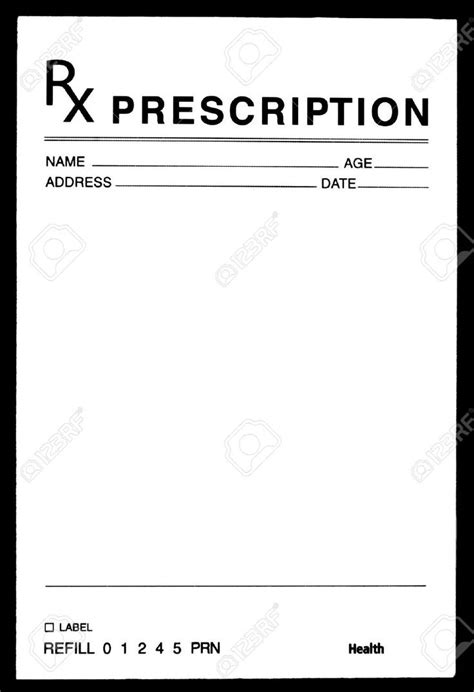 Prescription Labels Template | Medical prescription, Prescription ...